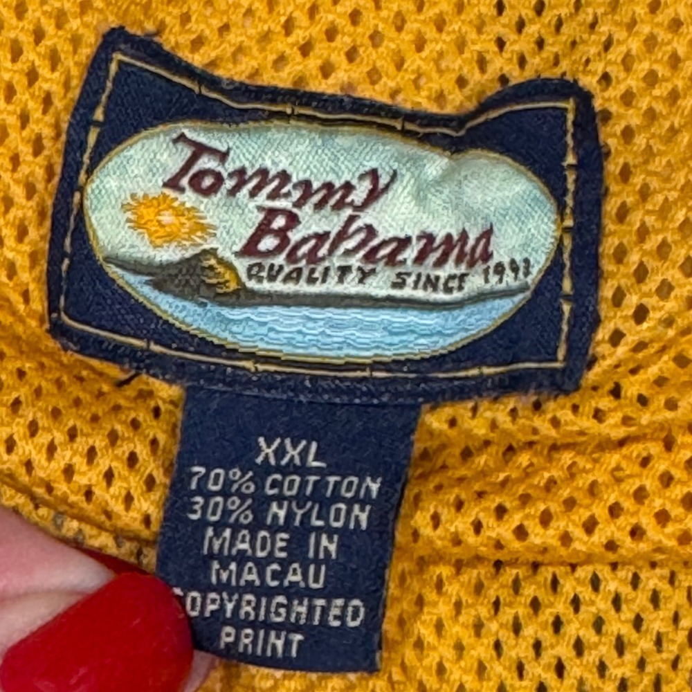 Tommy Bahama Relax Men's Size XXL Yellow Floral Striped Swim Trunks Mesh Lined - Picture 8 of 9